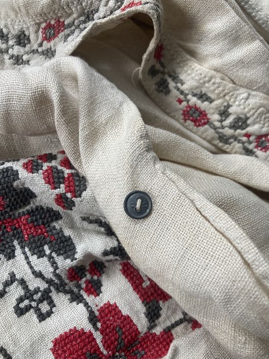 Сорочка з домотканного полотна, домотканний рушник