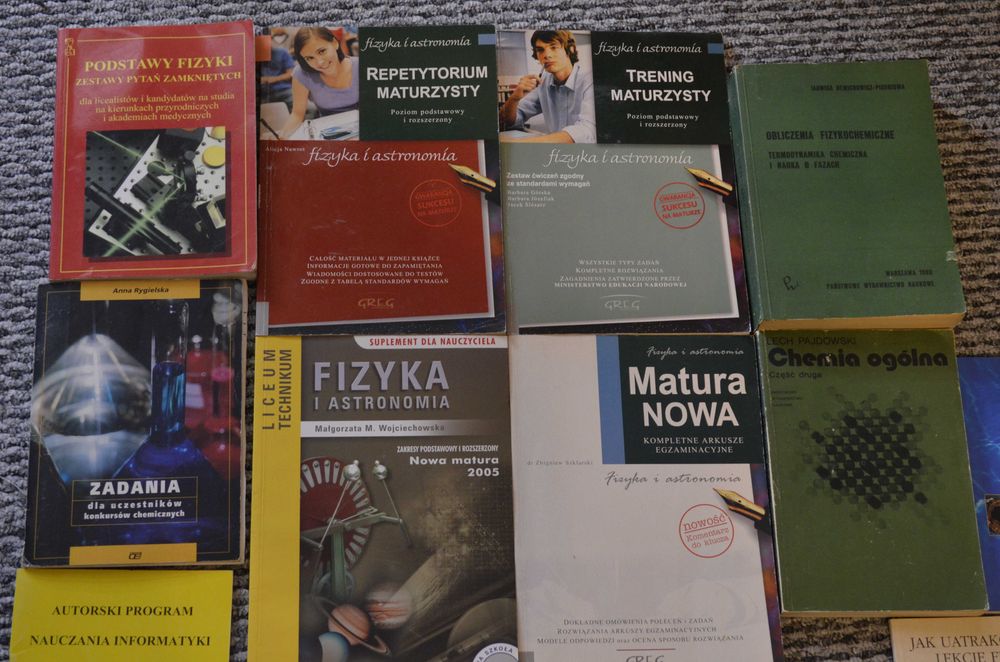 Fizyka chemia 14 książek nauczyciel student uczeń