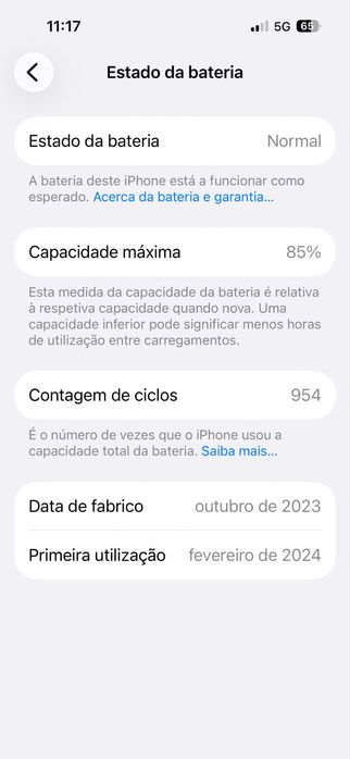 iPhone 15 128 GB Preto - Caixa original