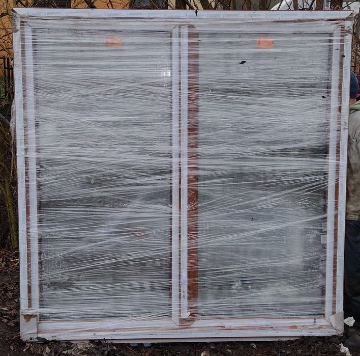 Drzwi przesuwne Złoty dąb 300x225 3szybowe ciepła ramka -40%