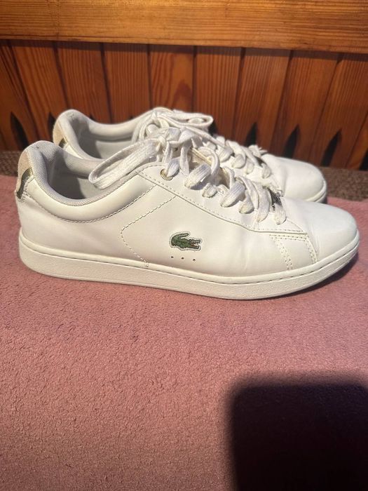 Bialy sneakersy Lacoste unisex