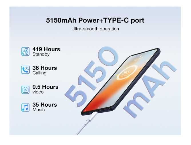 DOOGEE N55PRO Smartfon 16GB+256GB 6.56”5150mAh 13MP Android14