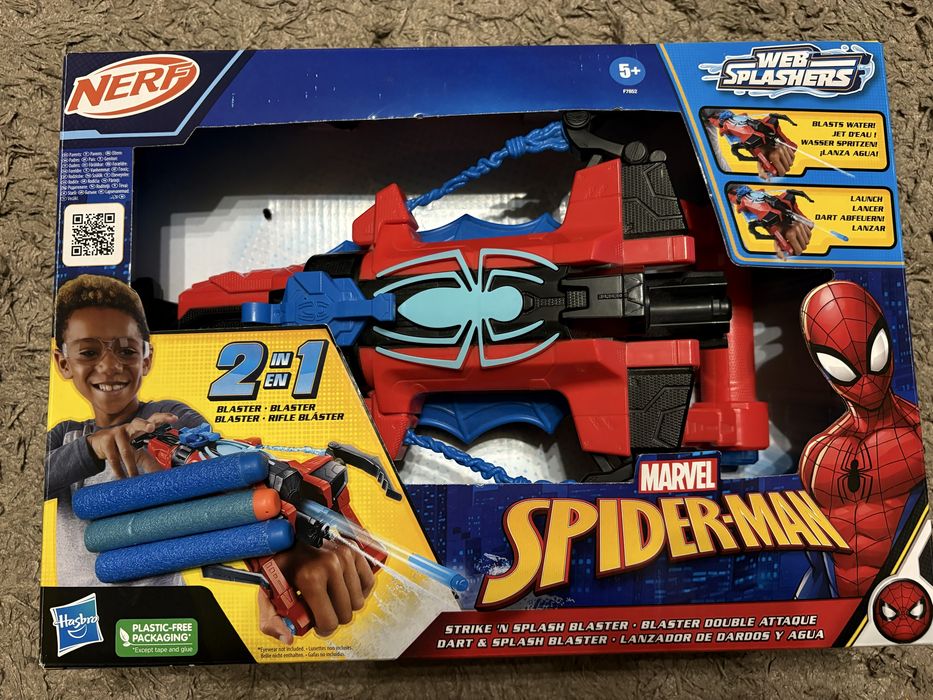 Бластер Nerf Marvel людина павук + маска Spiderman
