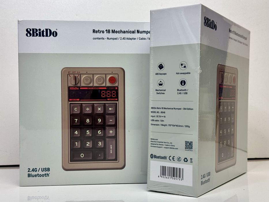 Цифрова клавіатура 8BitDo Retro 18 Bluetooth C64 Edition калькулятор