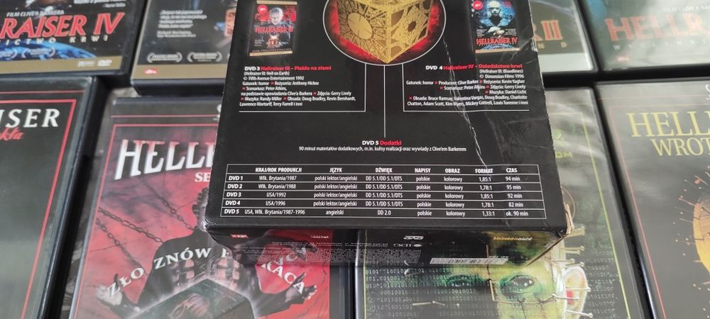 Hellraiser kolekcja filmów na DVD