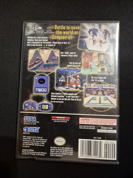 Sonic Adventure 2 Battle - Gamecube (Apenas Caixa)