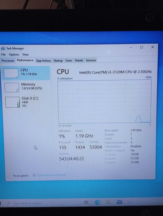 Laptop HP Pavilion G6 czarny i3