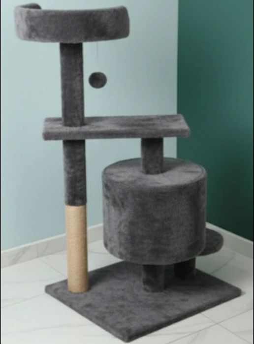 Duży Drapak dla Kota z Domkiem i Legowiskiem - 87 cm