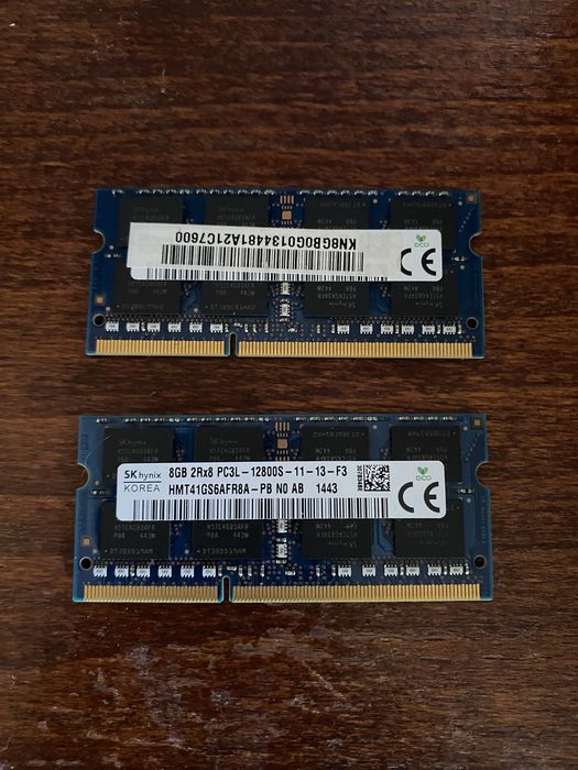Ноутбучна ddr3 16gb sk hynix 2 по 8gb