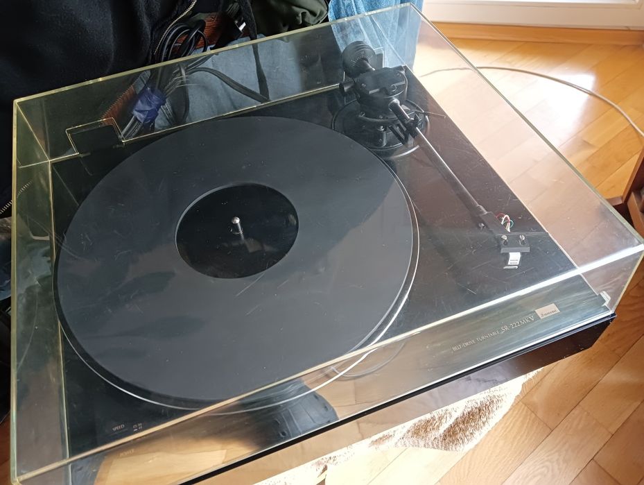 SUPER Gramofon Sansui SR 222mkV JAPAN vintage micro seiki piano black