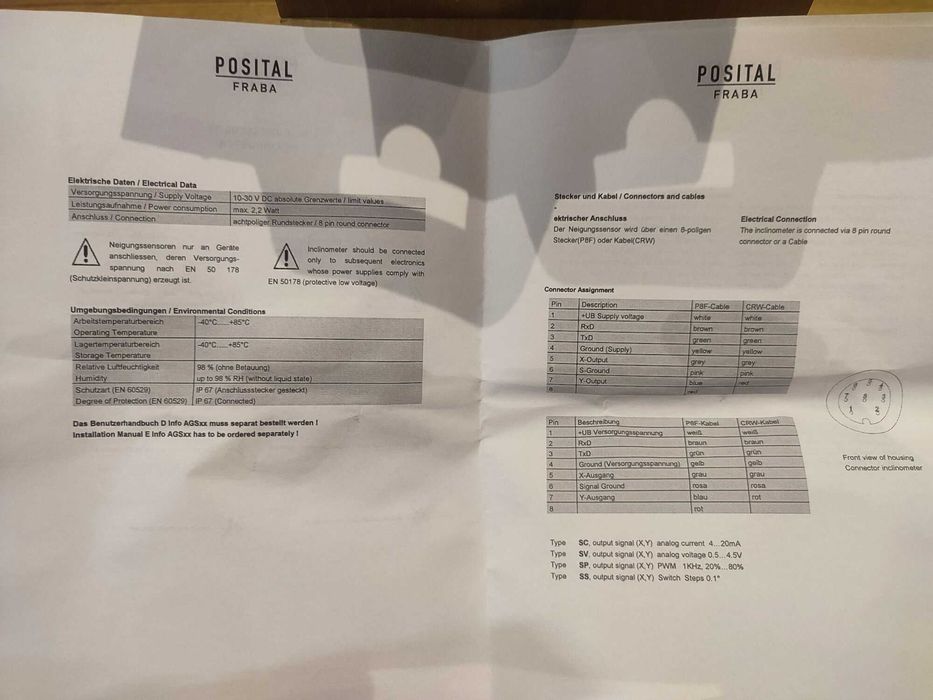 Żyroskop dwu osiowy POSITAL