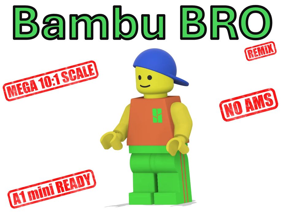 Minifigure Bambu BRO - Mega Brick (Escala 10:1)