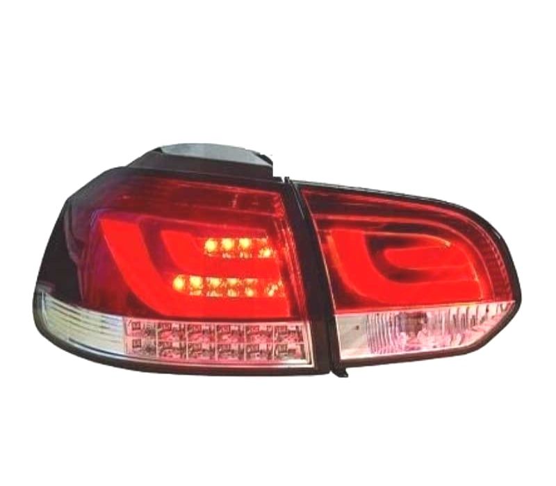 PILOTOS VOLKSWAGEN VW GOLF 6 08-12 BARRA DE LED VERMELHO CROMADO