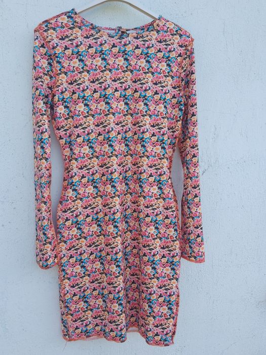 Sukienka damska w kwiaty kolorowa rozmiar S M