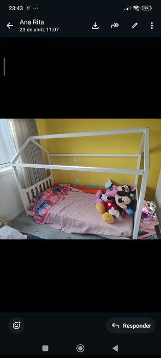 Cama tenda cor branca
