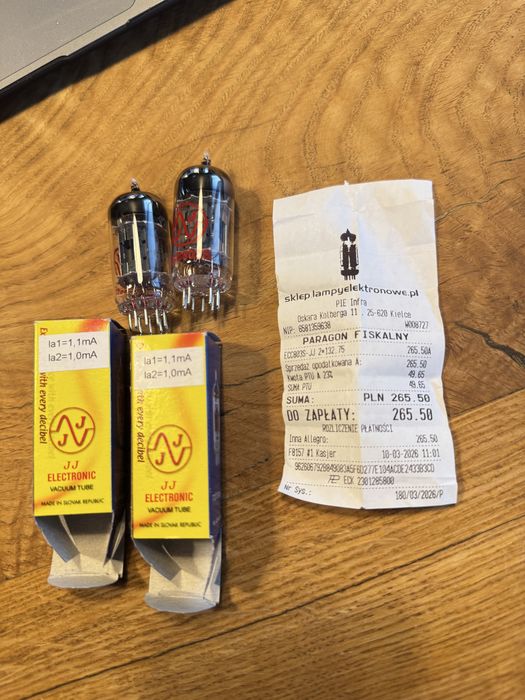 Dobrane sparowane lampy jj ecc803 s jak nowe pasuja do ecc83