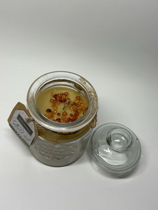 Naturalna swieczka z wosku pszczelego w sloiku 250ml