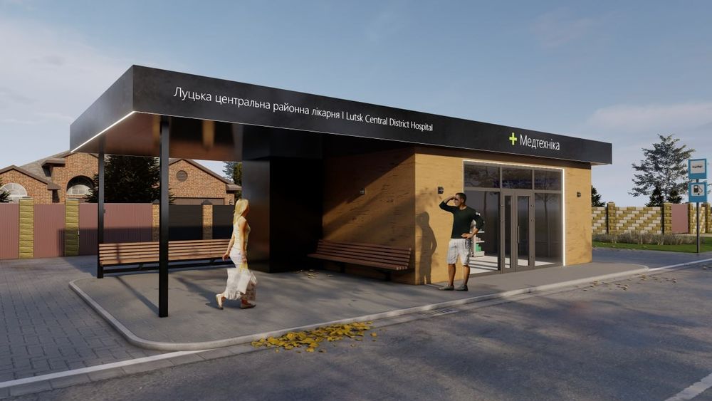 Дизайн офісів, фасадів, МАФів, 3D візуалізація