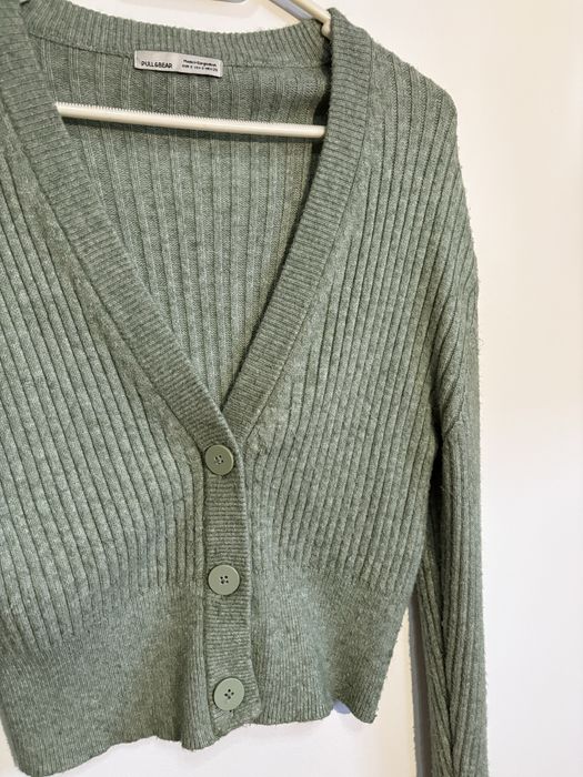Cardigan verde Pull&Bear