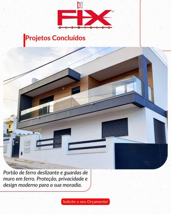 Caixilharia, Estruturas em Ferro e Vidraria – FIX Alumínios