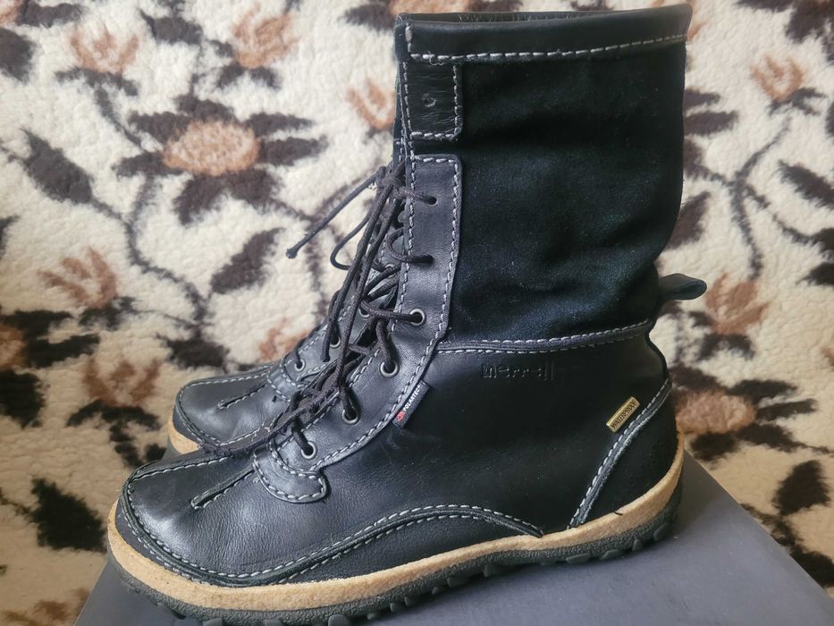 Super ciepłe śniegowce Merrell Tremblant Polartec skóra wkł.25,5cm