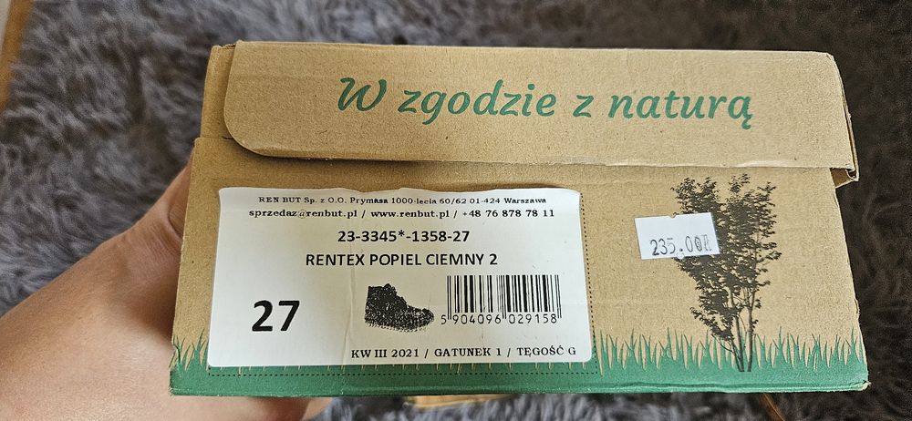 Trzewiki/śniegowce/buty zimowe  RenBut rozmiar 27