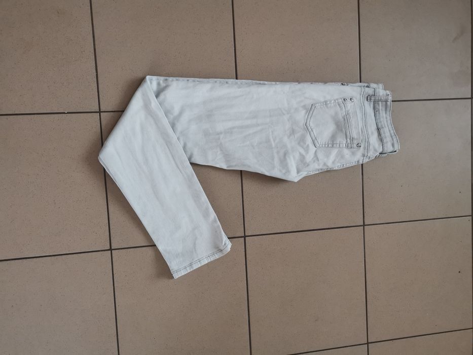 Spodnie skinny damskie dopasowane jasne niski stan seyoo 38