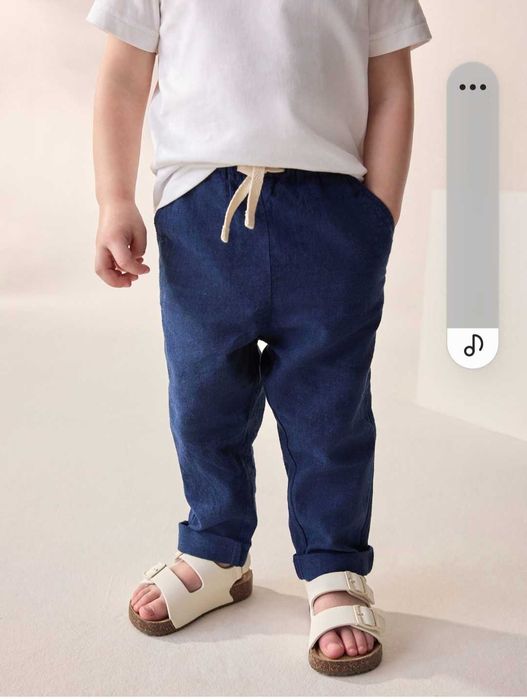 Штани льняні next р. 98-104 р 3-4 брюки льняні zara