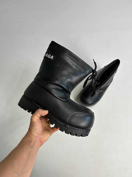 BALENCIAGA Alaska Ski Boots Leather Black ботинки буты черные чорні
