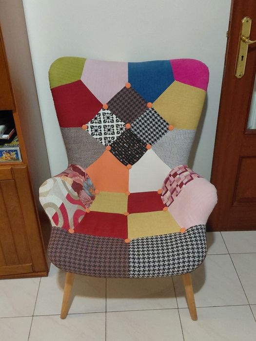 Cadeirão patchwork
