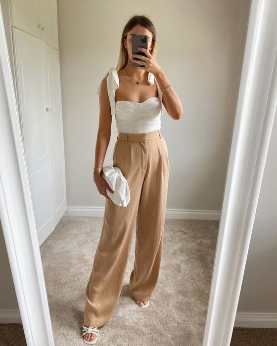 Базові брюки палаццо від zara р. xs s 7385/283/704