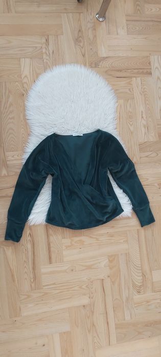 Bluza welurowa velsatino bawełniana serek