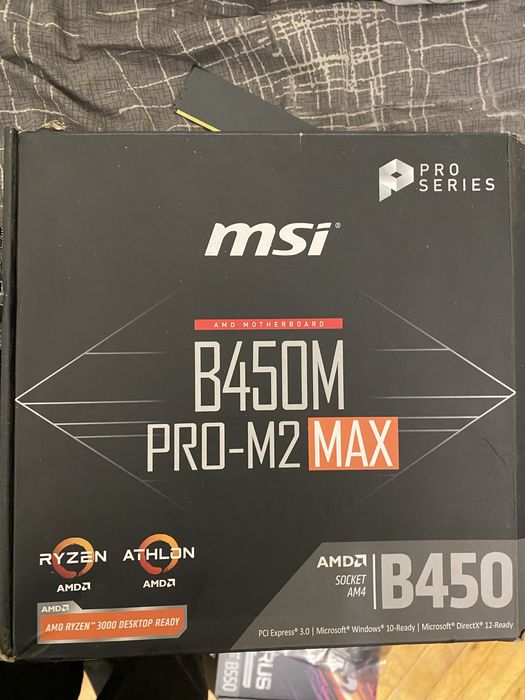 Материнка b450m pro-m2 max+ процесор AMD RYZEN 5 2600