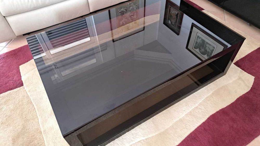 Mesa de centro sala madeira maciça lacada