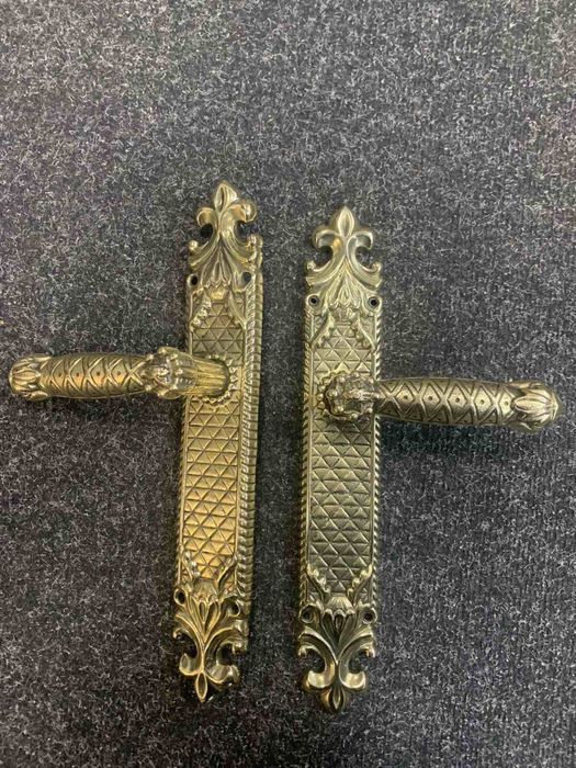 Великі Латунні Дверні Ручки, Нові, На Вхідні і Міжкімнатні Дверні