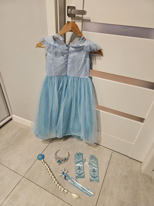Sukienka/strój Kraina lodu Frozen Elza rozmiar 150