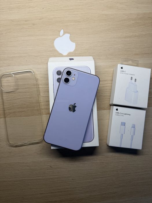 iPhone 11 64gb fioletowy bateria 100% komplet