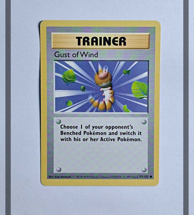 Gust of Wind 93/102 Base Set Shadowless Pokemon