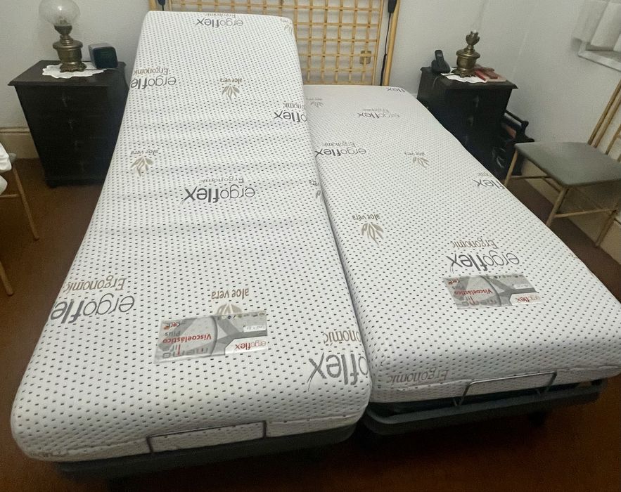 Camas articuladas eletricas com colchão viscoelástico