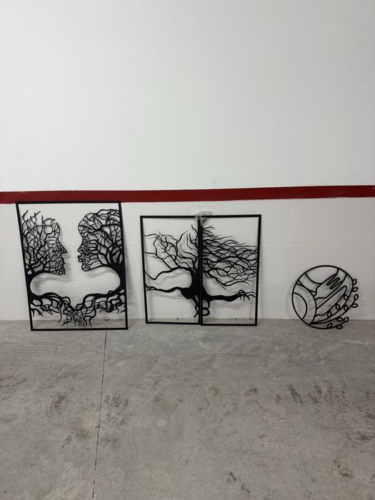 Quadros Metal pretos (sem marcas de uso)