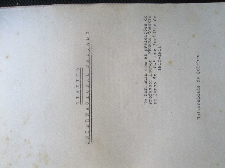 Direito Internacional Privado, de Ferrer Correia, sebenta de 1950