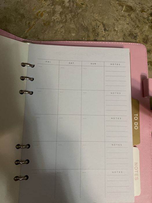 Planner Rosa em super bom estado