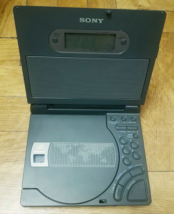 Sony ICF-CD 1000 przenośny odtwarzacz CD radio  i zegar