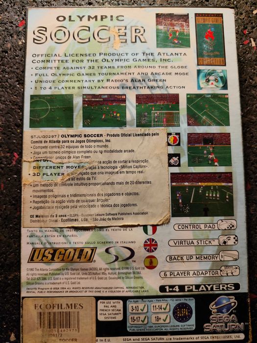 Olympic Soccer (Atlanta 1996) para Sega Saturn.