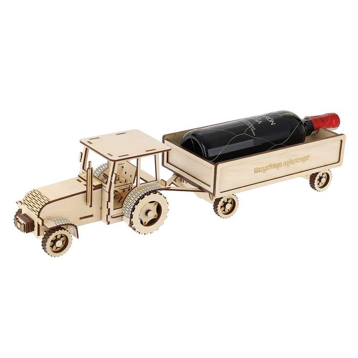 Traktor Ciągnik Z Przyczepą Na Alkohol Rolnik Wódowóz Z Grawerem