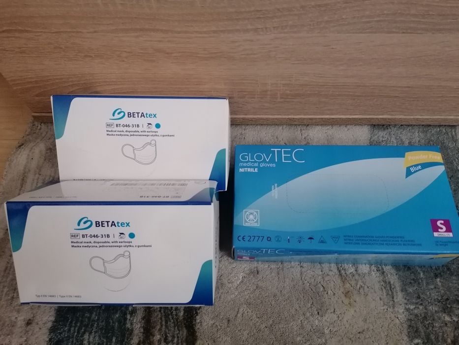 Maseczki 2x opak + rękawiczki nitrylowe