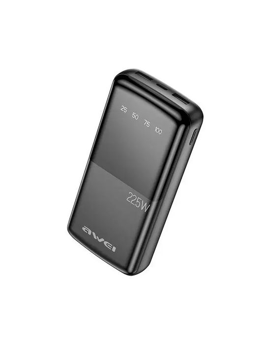 Потужний Повербанк AWEI PA13K 20000mAh Швидка зарядка 22,5W Чорний