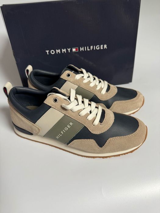 Nowe sneakersy męskie TOMMY HILFIGER granatowe zielone 41