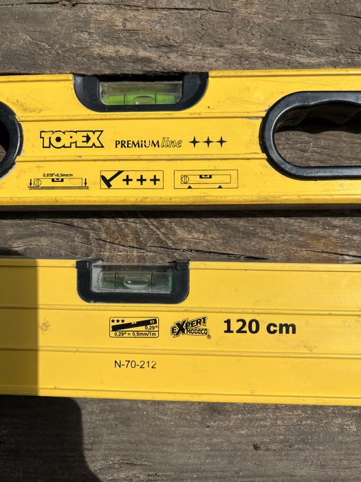 Продам 2 строительных уровня topex, modeco