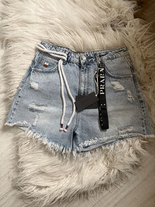 Mega Sliczne Nowe Szorty jeansowe Prada 40 Pas 80cm Bawełna